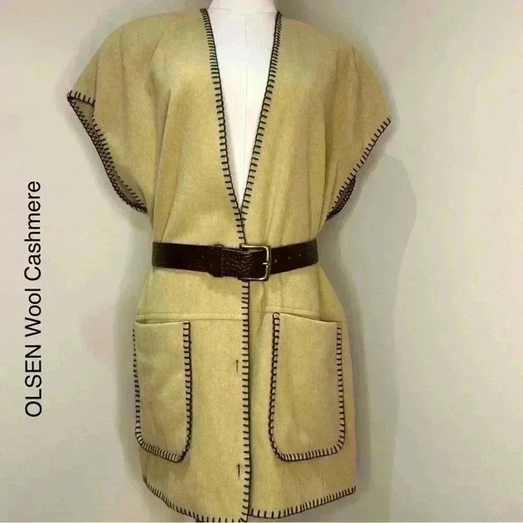 Sigrid Olsen Jackets & Blazers - NWT OLSEN Wool Cashmere Vest PTP 24”